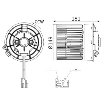 vnitřní ventilátor MAHLE ORIGINAL AB 424 000S