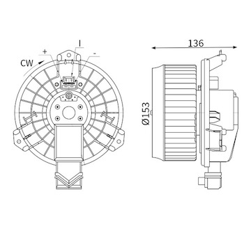 vnitřní ventilátor MAHLE ORIGINAL AB 425 000S