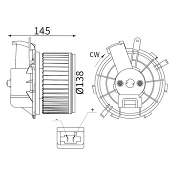 vnitřní ventilátor MAHLE ORIGINAL AB 430 000S
