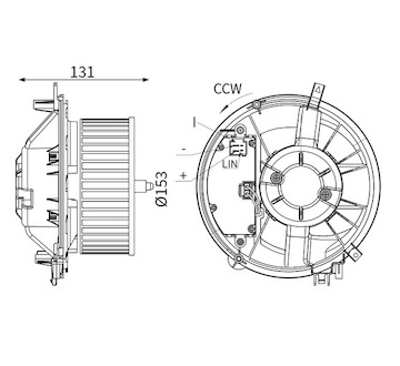 vnitřní ventilátor MAHLE ORIGINAL AB 431 000S
