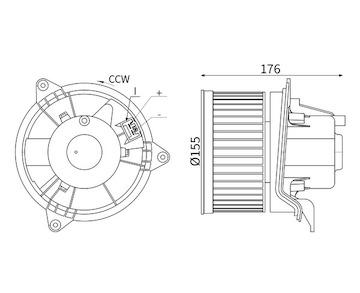vnitřní ventilátor MAHLE ORIGINAL AB 434 000S