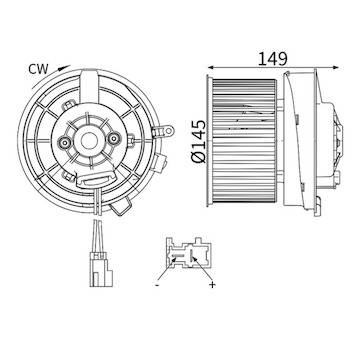 vnitřní ventilátor MAHLE ORIGINAL AB 435 000S