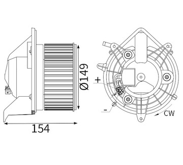 vnitřní ventilátor MAHLE ORIGINAL AB 438 000S
