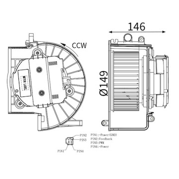 vnitřní ventilátor MAHLE ORIGINAL AB 440 000S