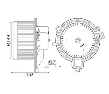 vnitřní ventilátor MAHLE ORIGINAL AB 444 000S