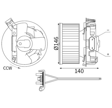 vnitřní ventilátor MAHLE ORIGINAL AB 445 000S
