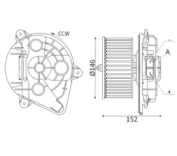 vnitřní ventilátor MAHLE ORIGINAL AB 446 000S
