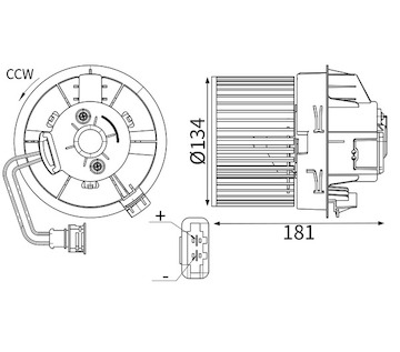 vnitřní ventilátor MAHLE ORIGINAL AB 447 000S