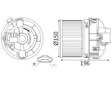 vnitřní ventilátor MAHLE ORIGINAL AB 449 000S