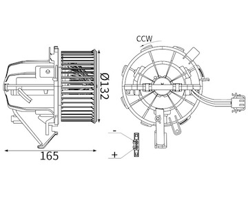 vnitřní ventilátor MAHLE ORIGINAL AB 453 000S