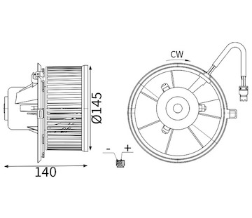 vnitřní ventilátor MAHLE ORIGINAL AB 472 000S