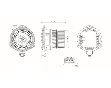 vnitřní ventilátor MAHLE ORIGINAL AB 480 000S