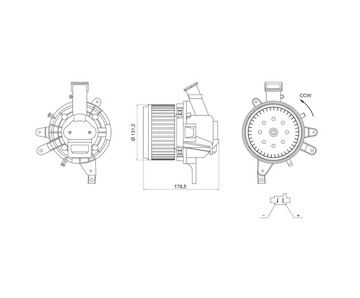 vnitřní ventilátor MAHLE ORIGINAL AB 492 000S