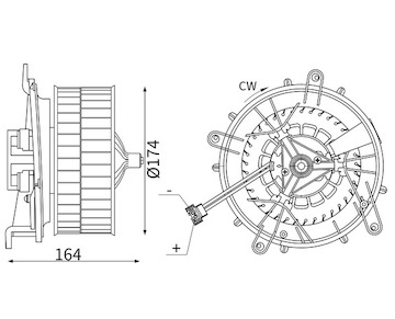 vnitřní ventilátor MAHLE ORIGINAL AB 56 000S