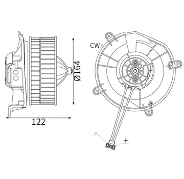 vnitřní ventilátor MAHLE ORIGINAL AB 70 000S