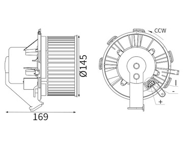 vnitřní ventilátor MAHLE ORIGINAL AB 88 000S