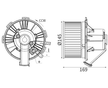vnitřní ventilátor MAHLE ORIGINAL AB 89 000S