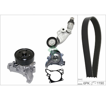 Vodní pumpa + klínový žebrový řemen INA 529 0119 30
