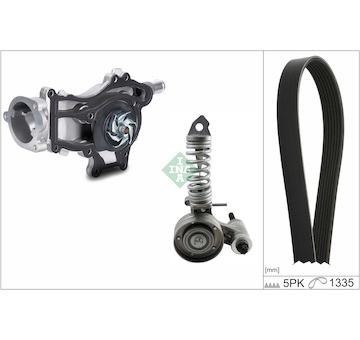 Vodní pumpa + klínový žebrový řemen INA 529 0295 30