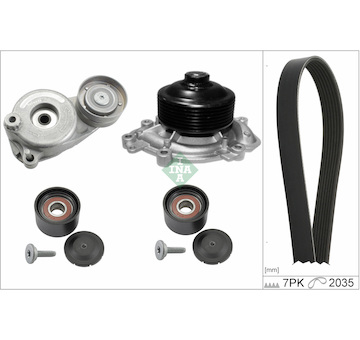 Vodní pumpa + klínový žebrový řemen INA 529 0597 30