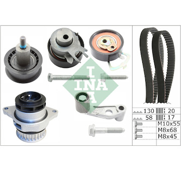 Vodní pumpa + sada ozubeného řemene INA 530 0089 30