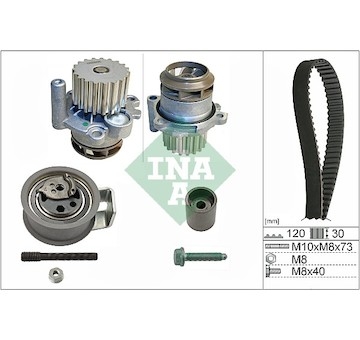 Vodní pumpa + sada ozubeného řemene INA 530 0091 30