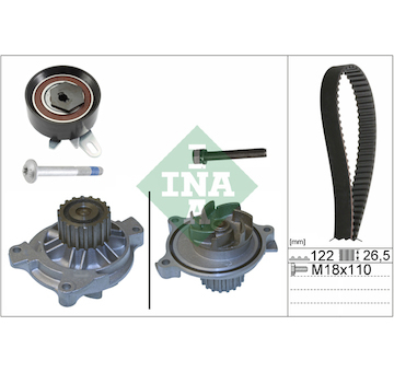 Vodní pumpa + sada ozubeného řemene INA 530 0175 31
