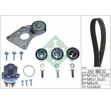 Vodní pumpa + sada ozubeného řemene INA 530 0259 31