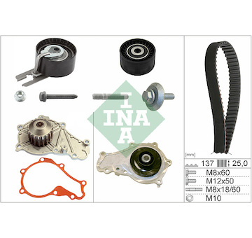 Vodní pumpa + sada ozubeného řemene INA 530 0375 30