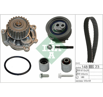 Vodní pumpa + sada ozubeného řemene INA 530 0445 32