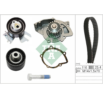 Vodní pumpa + sada ozubeného řemene INA 530 0449 30