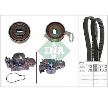 Vodní pumpa + sada ozubeného řemene INA 530 0514 30