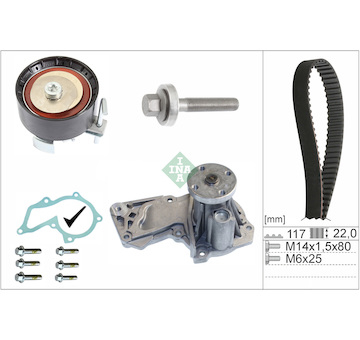 Vodní pumpa + sada ozubeného řemene INA 530 0605 30