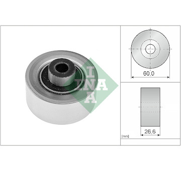Vratná/vodicí kladka, klínový žebrový řemen INA 532 0311 10