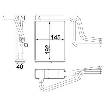 Výměník tepla, vnitřní vytápění MAHLE ORIGINAL AH 146 000S