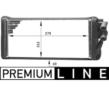 Výměník tepla, vnitřní vytápění MAHLE ORIGINAL AH 98 000P