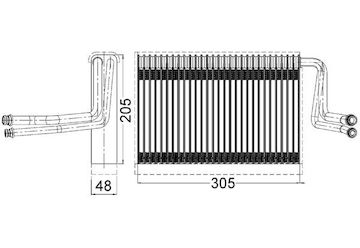 Výparník, klimatizace MAHLE ORIGINAL AE 113 000S