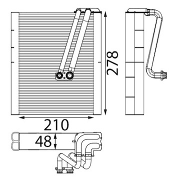 Výparník, klimatizace MAHLE ORIGINAL AE 252 000S