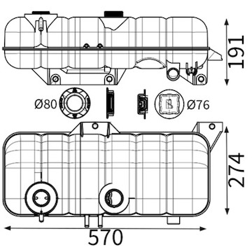 Vyrovnávací nádoba, chladivo MAHLE ORIGINAL CRT 273 001S
