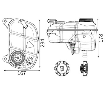 Vyrovnávací nádoba, chladivo MAHLE ORIGINAL CRT 298 000S
