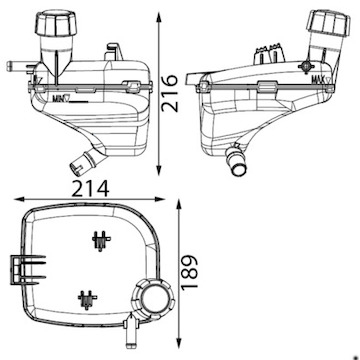 Vyrovnávací nádoba, chladivo MAHLE ORIGINAL CRT 336 000S
