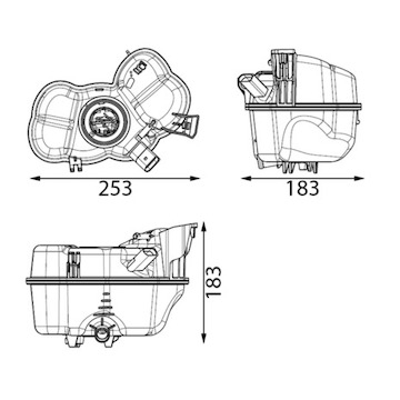 Vyrovnávací nádoba, chladivo MAHLE ORIGINAL CRT 349 000S