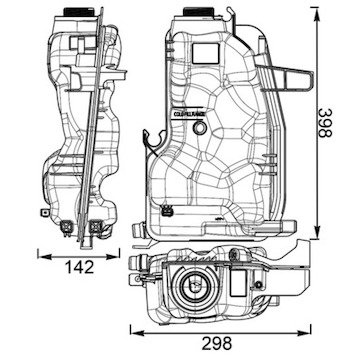 Vyrovnávací nádoba, chladivo MAHLE ORIGINAL CRT 76 000S