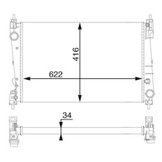 Chladič, chlazení motoru MAHLE ORIGINAL CR 1582 000S
