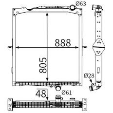 Chladič, chlazení motoru MAHLE ORIGINAL CR 2092 000S