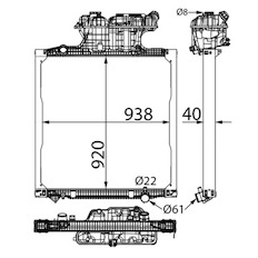 Chladič, chlazení motoru MAHLE ORIGINAL CR 701 000S