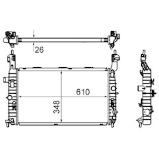 Chladič, chlazení motoru MAHLE ORIGINAL CR 833 000S