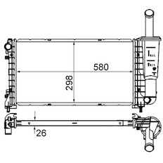 Chladič, chlazení motoru MAHLE ORIGINAL CR 843 000S