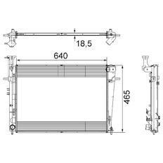 Chladič, chlazení motoru MAHLE ORIGINAL CR 908 000P