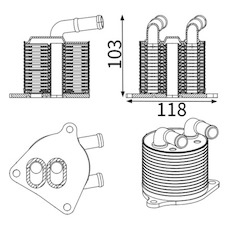 Chladič oleje, automatická převodovka MAHLE ORIGINAL CLC 417 000S